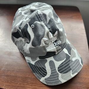 Adidas Grey Camo Baseball Cap Hat one size fits most